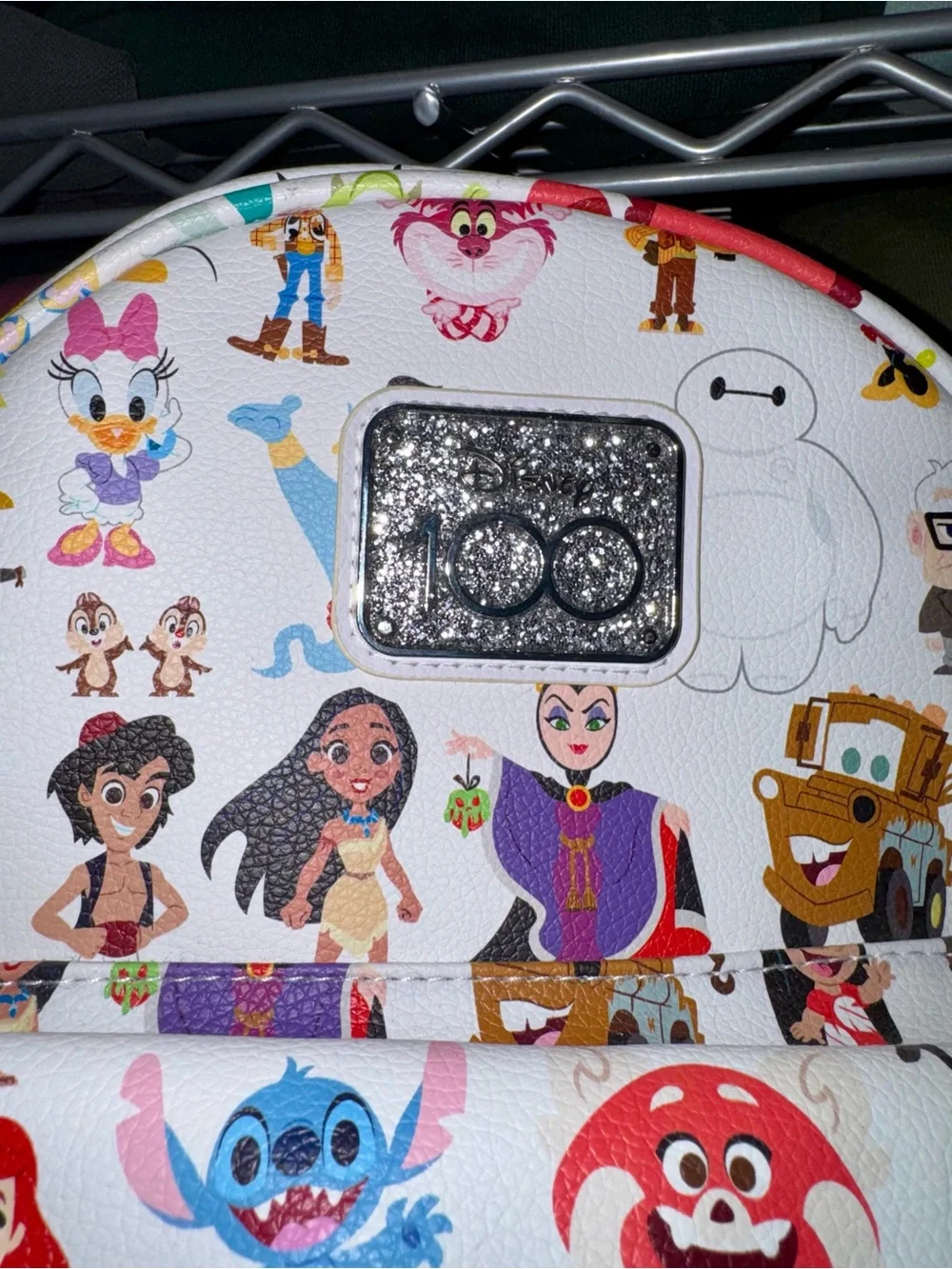 Disney 100Year Anniversary Mini Backpack White / Glitter / MultiColor Loungefly